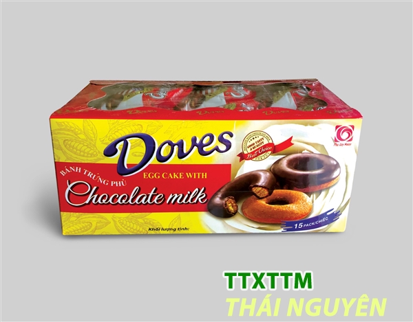 Bánh trứng DOVES phủ Socola