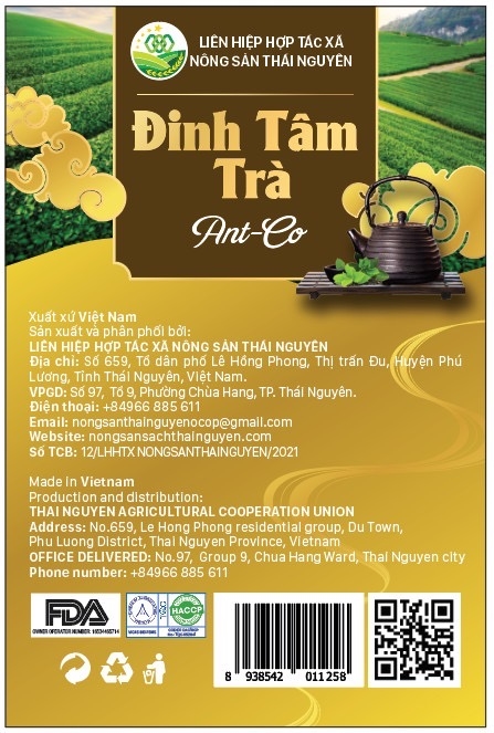 Trà “Đinh Tâm” Ant-co (Ant-co Dinh Tam Tea) 500g