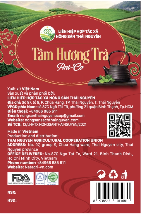 Trà “Tâm Hương” Ant-co (Ant-co Tam Huong Tea) 500g