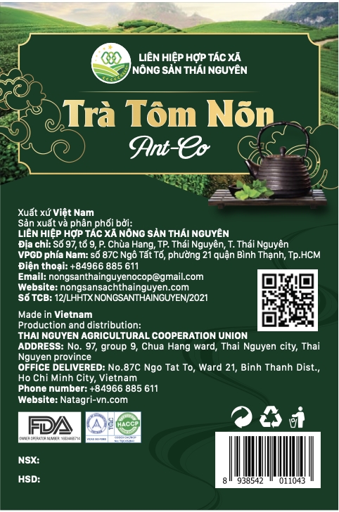 Trà “Tôm Nõn” Ant-co (Ant-co Tom Non Tea) 500g