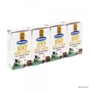 Sữa Tươi Tiệt Trùng Vinamilk 100% Hương Socola 110ml