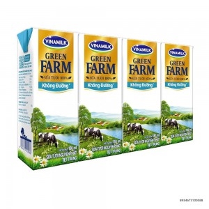 Sữa Tươi Tiệt Trùng Vinamilk Green Farm Không Đường 180ml