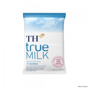 Bịch Sữa TH True Milk Ít Đường 220ml