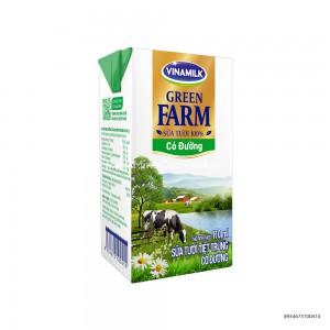 Sữa Tươi Tiệt Trùng Vinamilk Green Farm Có Đường 110ml